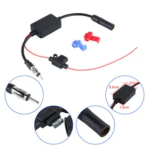 Auto Autoradio FM-Antenne Signalverstärker für VW Honda männlich und weiblich Auto-FM-Signalverstärker Verstärker 12 V Signalantenne