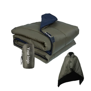Manta <span class=keywords><strong>de</strong></span> Camping Portátil Tipo Poncho, se Ajusta a la Hamaca, Aislamiento Sintético, Ligera, Plegable, Manta Cálida para Exteriores con Bolsa <span class=keywords><strong>de</strong></span> Transporte - Product Image 1
