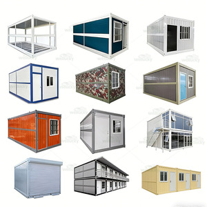Conteneur pliable de 20 pieds pour camp de travailleurs et stockage en arrière-cour |   6 ensembles/20GP, grue de levage extensible en 10 minutes, directement de l'usine - Product Image 4