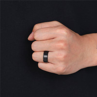Modeschmuck Ringe Männer DIY Titan vergoldet Gravur gebürstete Ringe 8mm Edelstahl Ewigkeit Band Ring für Männer