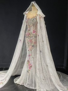 Abito da Regina Splendido con Elementi <span class=keywords><strong>a</strong></span> <span class=keywords><strong>Farfalla</strong></span>, Corpetto Illusione con Perline di Diamanti, Costume da Palcoscenico, Abito alla Moda con Scialle - Product Image 4