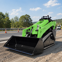 Pengiriman Gratis Mini Skid Steer Loader LOGWAY dengan Berat Operasi 1417kg untuk Penanganan Kebun Perbanyakan Mini Skid Steer Loader