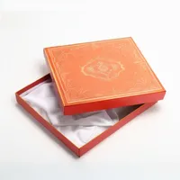Emballage de luxe pour boîte cadeau, foulards, impression de logo personnalisé, emballage de boîte pour foulards