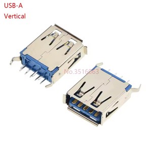 Conector USB3.0 tipo <span class=keywords><strong>A</strong></span> hembra tipo B tipo AF 90 grados lado Smd inserción 180 grados Vertical impresora de interfaz de alta velocidad - Product Image 5