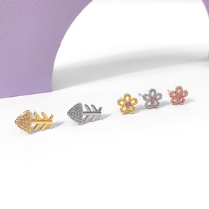 Pendientes de botón de flor con circonita cúbica rosa pavé, venta al por mayor de joyería de verano 2026 - Product Image 4