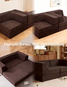 Sofá Cama Plegable de Tela con Espuma Viscoelástica Modular, Compresión al Vacío, Esponja de Lujo 2 en 1, Sofá Comprimido Tipo Burbuja para Sala de Estar - Product Image 5