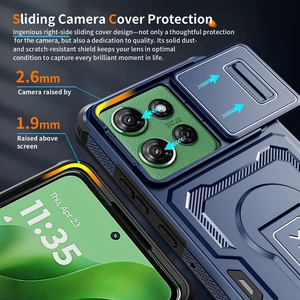 เคสโทรศัพท์แบบ Heavy Duty Defender พร้อมฝาปิดเลนส์กล้องแบบเลื่อน ป้องกันแรงกระแทก มีขาตั้งในตัว สำหรับ Motorola Moto <span class=keywords><strong>G</strong></span> Play 2026 - Product Image 3