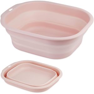 Premium pieghevole PP lavabo Set 2 bacini di plastica portatile per viaggi e lavanderia pieghevole piccole bottiglie di medie dimensioni - Product Image 1