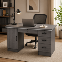 Scrivania Ergonomica Semplice ed Elegante da 120cm in Truciolato Rivestito in Melamina per Studio e Ufficio