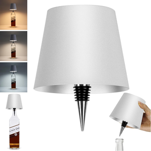 Modern Rechargeable LED Table Lamp <b>Wireless</b> Touch <b>Control</b> Bottle Light Portable Cafe Bar Design Metal Embed Cordless Feature - Product Image 1