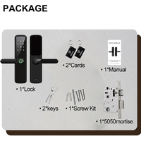 Cerradura Inteligente de Aluminio para Puerta de Casa con WiFi Tuya TTlock, Cerradura Electrónica Digital sin Llave con Huella Dactilar para Seguridad en Apartamentos