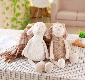Doldurulmuş koyun peluş oyuncaklar yumuşak kuzu halı Kawaii Mat hayvan peluş bebek yastık bebek sevgililer hediye - Product Image 3