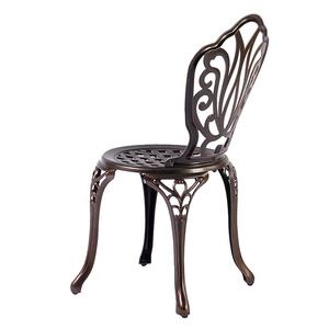 वाटरप्रूफ आउटडोर आँगन डाइनिंग फर्नीचर गार्डन कास्ट एल्यूमिनियम कॉफी टेबल 2 कुर्सियाँ सेट - Product Image 5