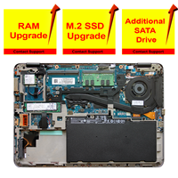 Ordinateur portable d'occasion EliteBook 840 G3, 16 Go de RAM, 512 Go de SSD M.2, processeur Intel Core I7 6600U, ordinateur reconditionné d'origine