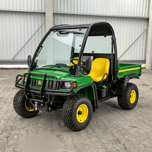 Véhicule utilitaire 4x4 Deeree abordable avec benne et pare-chocs avant, vert et jaune, prêt à l'exportation, John Deere - Product Image 1