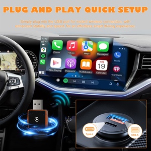 Boîte intelligente pour voiture portable avec CarPlay et Android Auto filaires et sans fil, connexion de type C/USB, projection d'écran, clé USB, garantie d'un an - Product Image 4