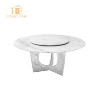 Table à manger ovale en marbre bleu galaxie de haute qualité, design unique en pierre naturelle moderne, sur mesure, avec base solide