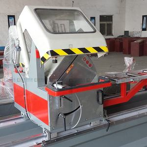 Двойная Головка Цифровой дисплей ПВХ и алюминиевая дверная машина, двойная митровая режущая пила, заводское оборудование с двигателем с сердечником для UPVC - Product Image 3