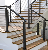Poteau de garde-corps en câble sur mesure avec balustrade en câble métallique pour la rénovation de l'extérieur des escaliers et des porches