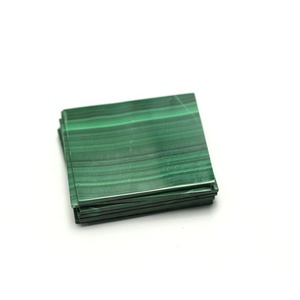 Vendita all'ingrosso di grandi dimensioni 20mm 30mm quadrato naturale <span class=keywords><strong>verde</strong></span> <span class=keywords><strong>Malachite</strong></span> piatto fetta posteriore <span class=keywords><strong>pietra</strong></span> <span class=keywords><strong>Malachite</strong></span> - Product Image 3