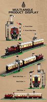 Ensemble de blocs de construction de locomotive à vapeur vintage GWR 5700, modèle de train rétro avec wagons, jouet d'assemblage pour collection ou cadeau