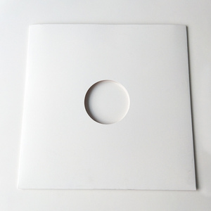 12 "33rpm 350GSM Trắng tông kỷ lục Áo khoác tay áo lưu trữ với lỗ - Product Image 4