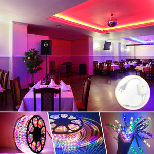 Bande lumineuse <span class=keywords><strong>LED</strong></span> <span class=keywords><strong>multicolore</strong></span>, smd 2835, 2835 V AC, 220V, 50M, <span class=keywords><strong>ruban</strong></span> de lumière étanche, <span class=keywords><strong>avec</strong></span> adaptateur européen, 8 modes - Product Image 3