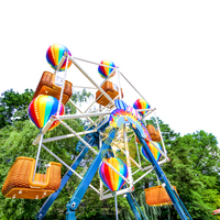 Manèges miniatures de type grande roue de qualité commerciale, équipement professionnel pour parcs d'attractions intérieurs/extérieurs, certifié CE, en fibre de verre et acier pour