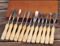 Ensemble de ciseaux de sculpture sur bois bricolage 12 pièces de haute qualité Spécifications complètes pour le travail du bois