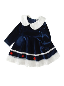 Abito da Principessa Lolita in Velluto a Maniche Lunghe per Bambine, Elegante <span class=keywords><strong>Vestito</strong></span> da Cerimonia per Autunno, Inverno e <span class=keywords><strong>Natale</strong></span> - Product Image 5