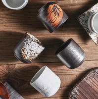 Tasse à café japonaise, tasse à saké et à thé sans anse en grès, pour la maison, les restaurants et les hôtels