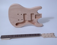 SNGK014 Hollow Wood DIY Electric Guitar Kits Cheap Electric Guitar Kit