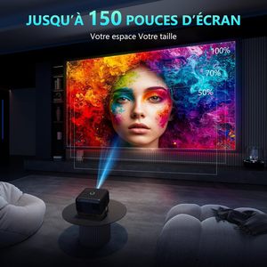 <b>Projector</b> for Home Use High-definition Support for 4K Imaging Wireless Projection for Mobile Phones 1080P Projection for Walls - Product Image 4