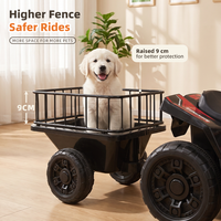 Quad électrique pour enfants avec remorque pour animaux de compagnie, 2,3 km/h, 6V, tout-terrain pour enfants et petits animaux