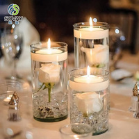 Bougies chauffe-plat personnalisées avec logo, pots en verre transparents, lanternes et pots de mariage, structure creuse pour la décoration