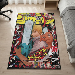 Tapis et moquette rectangulaires Chainsaw Man Anime 100CM à poils plats découpés et tuftés, style Shoggy, pour salon et chambre à coucher - Product Image 2