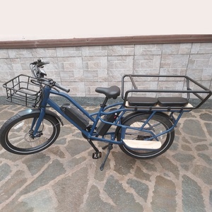 Vélo électrique <span class=keywords><strong>cargo</strong></span> à batterie lithium 48V 14.5Ah, 24 pouces, à longue portée, avec moteur arrière 500W, pour livraison familiale, transport de nourriture et siège bébé - Product Image 4
