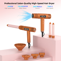 Sèche-cheveux professionnel 5-en-1 à grande vitesse avec fonction auto-bouclante, 110 000 tr/min, moteur BLDC, ions négatifs, pour salon, marque privée, OEM, ODM