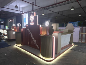 Sang trọng tùy chỉnh cửa hàng Thụy Sĩ xem phụ kiện đảo hiển thị Showcase thiết kế đồ trang sức cửa hàng trung tâm kiosk trang trí hiển thị - Product Image 4