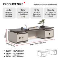 Scrivania Direzionale a L di Alta Gamma, Moderna, per Manager/CEO, Arredamento Ufficio di Lusso, Colori Personalizzabili, Design Modulare, Materiale in Legno