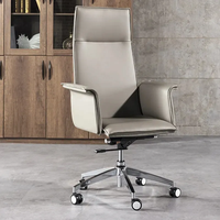 Chaise de bureau ergonomique moderne avec réglage en hauteur, roulettes pivotantes et dossier confortable pour la maison, le personnel de bureau et les conférences