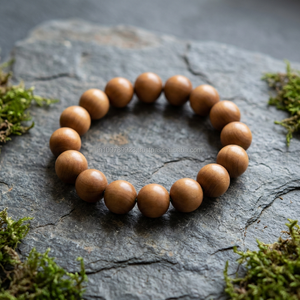 Sandalwood Carved Bead Mala with Old Sandalwood Beads Bulk Packaging 50+ Years Eco-Friendly <b>Sweet</b> Woody Fragrance From Rajasthan - Product Image 2