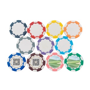 Printable <strong>Blank</strong> Poker Chips 11.5g ABS Plastic Metal Insert Full Color Custom Graphics Golf Accessories &amp; Business Card Tokens - Product Image 1