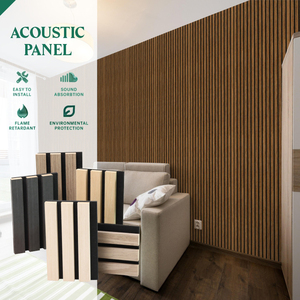 Panel acústico de madera antiruido Aislamiento de sonido Bloqueo de aislamiento Panel de pared insonorizado Tablero de pared de listón acústico - Product Image 3