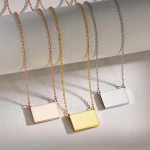 Hot Sale Custom Rvs Pull-Out Fotolijst Ketting <span class=keywords><strong>Love</strong></span> Envelop Medaillon Met Verborgen Geheime Boodschap Trendy Stijl - Product Image 2
