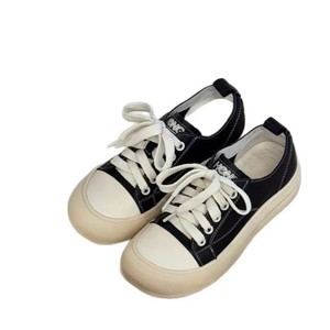 Bottes de randonnée décontractées pour femmes en cuir de vachette, à bout bicolore, basses, pour la marche lente, chaussures de loisirs confortables et tendance - Product Image 1