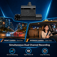Caméra embarquée OEM intégrée 4G GPS WiFi avec prise en charge de carte TF 1 To, microphone et haut-parleur, 2 canaux Full HD 1080P pour taxis et services de transport par application