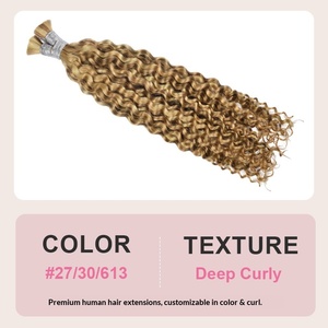 Clip in Human Hair Extension Remy Deep Wave Curly Wavy Natural European American Full Head Permable Hair <b>Wig</b> - Product Image 5