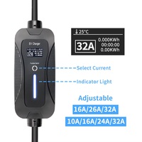 Chargeur EV portable réglable et fixe de type 1 à différentes prises 16A 32A pour véhicules, chargeur EV intelligent
