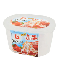 Conteneur IML écologique recyclable, logo personnalisé, boîte à crème glacée ovale en plastique PP jetable de 715 g